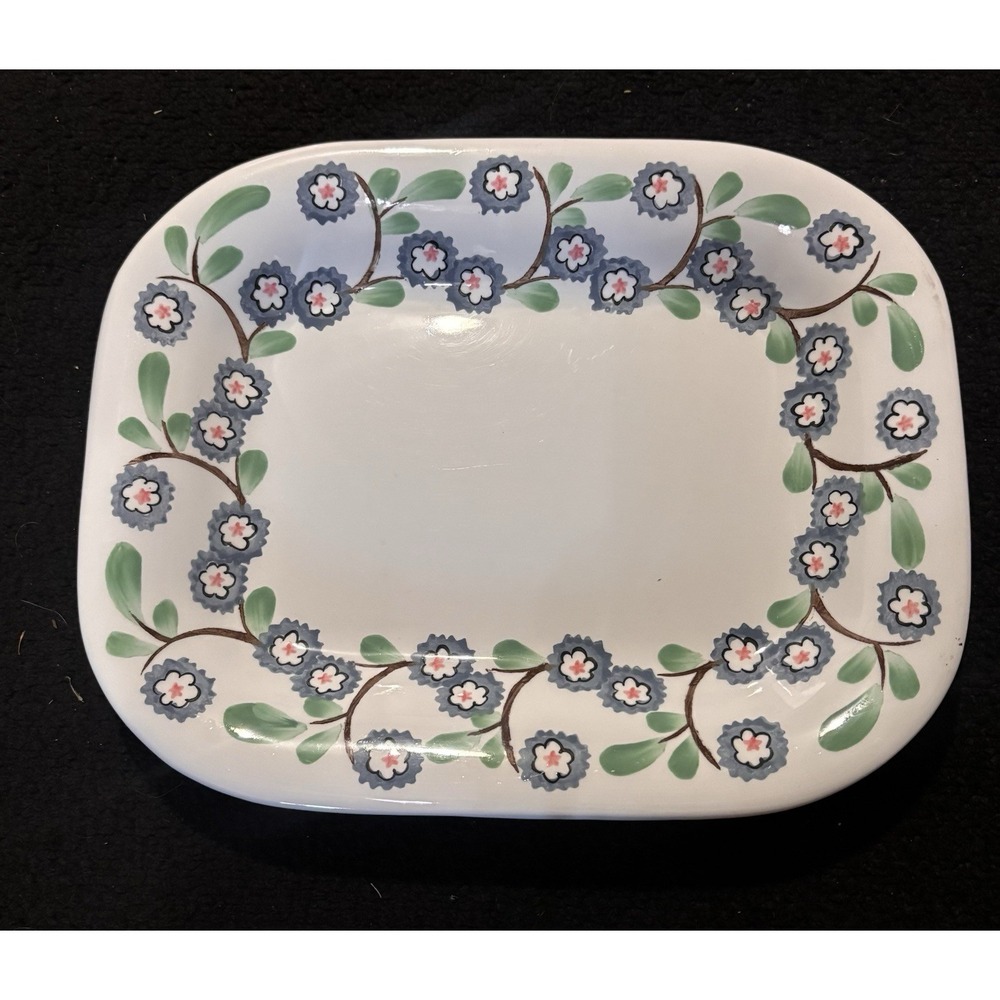 Richard Ginori Mondovì 1939 Platter Hand Painted Floral Italy Vintage Faience‎